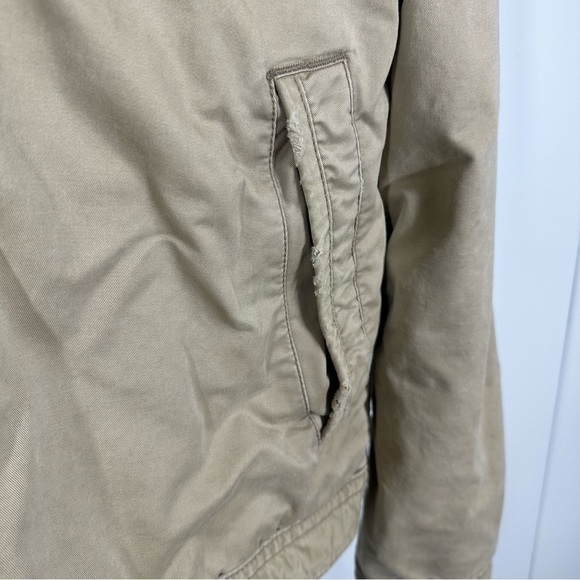 ABERCROMBIE & FITCH Men’s Distressed Vintage Tweed Jacket Medium Military Field - Picture 5 of 14